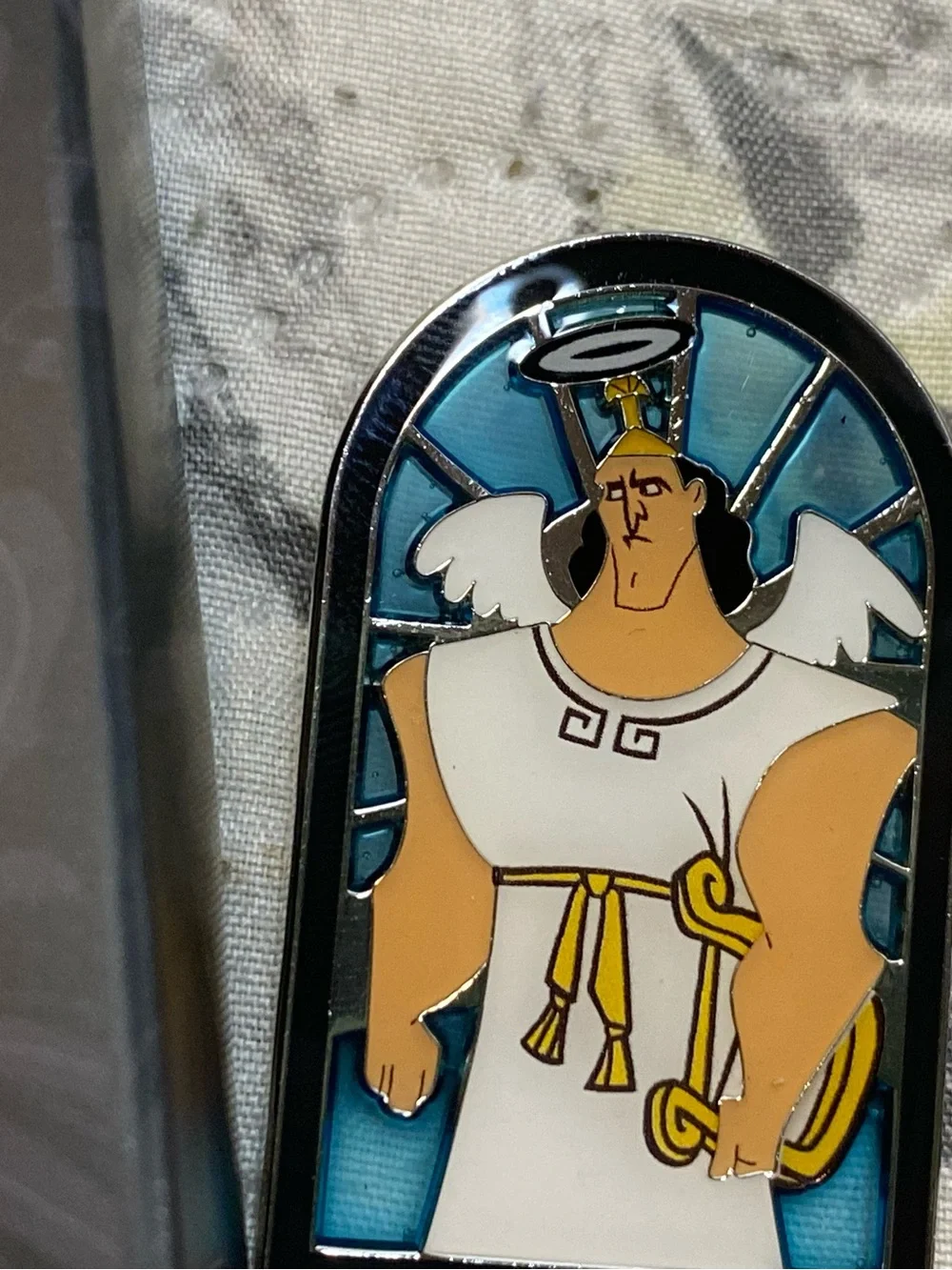 Disney Kronk Angel Pin - Blue and White Enamel Collectible